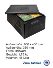 Thermobox Gastronorm 1/1 Premium Plus schwarz