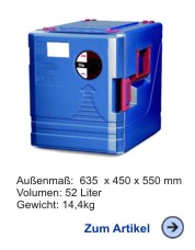 Thermobox Frontlader Blu'Box 52 Liter Hot