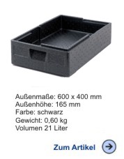 Thermobox Gastronorm Salto 1/1 120 mm schwarz