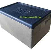 Thermobox 1/1 Gastronorm 257mm silbergrau / blau